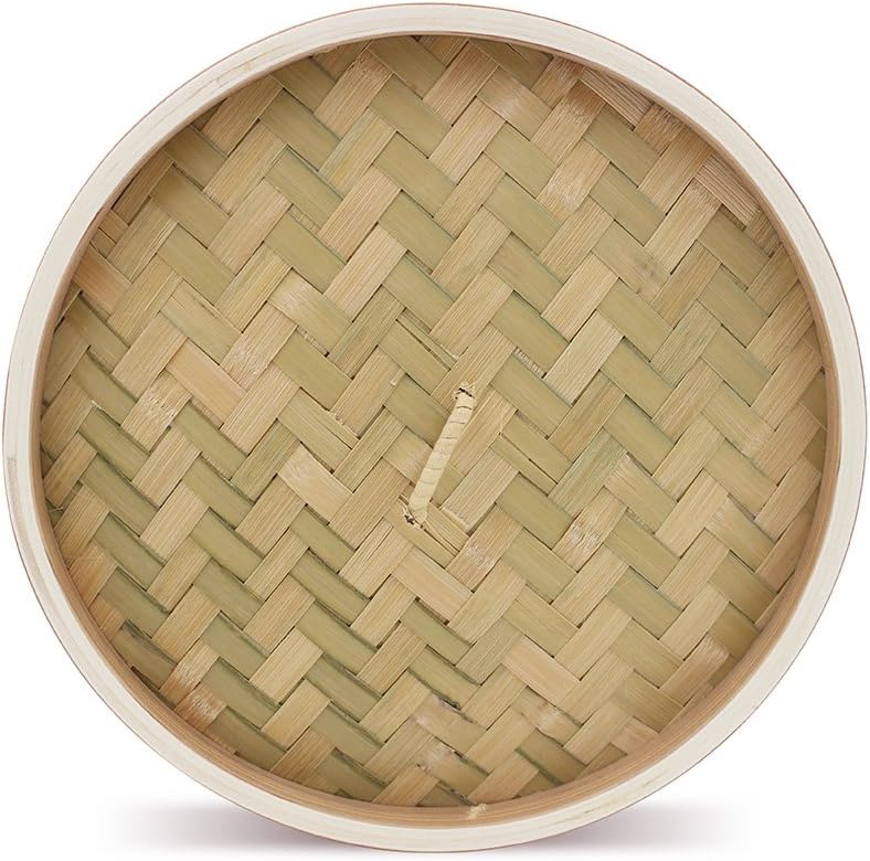 Bamboo Steamer Set with 1 Tier, 1 Lid - Chinese Traditional Kitchen Tool for Food Cooking - 8" Mini Steamer Basket