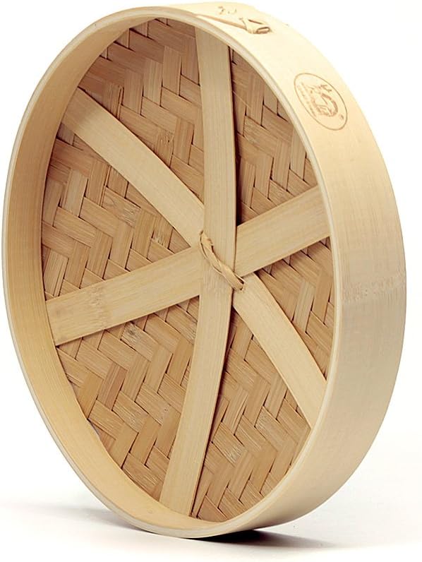 Bamboo Steamer Set with 1 Tier, 1 Lid - Chinese Traditional Kitchen Tool for Food Cooking - 8" Mini Steamer Basket