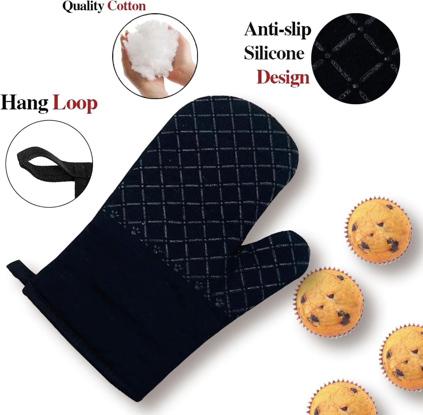 Barbie Pink Baking Queen Oven Mitts and Potholders Set - Silicone Non-Slip Insulation, Female Chef Assistant Gift