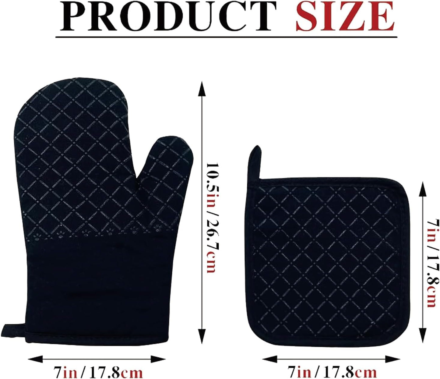 Barbie Pink Baking Queen Oven Mitts and Potholders Set - Silicone Non-Slip Insulation, Female Chef Assistant Gift