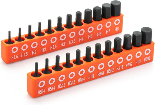 Bates Choice 25-Piece Hex Head Allen Wrench Drill Bit Set with S2 Steel - Magnetic Hex Bits, 1/4" Hex Shank Drill Bit Set