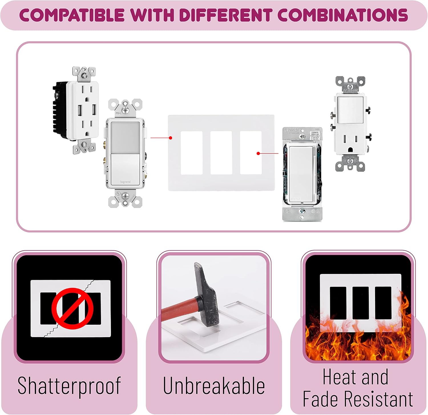Bates Choice Bates- Outlet Covers and Decorator Wall Plates for Home Decor