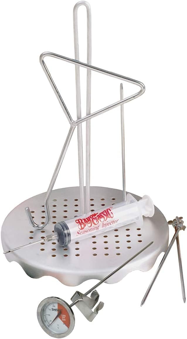 Bayou Classic Enterprises Turkey Deep Fryer 44 Quart Stainless Steel Kit for 25 lb Turkeys