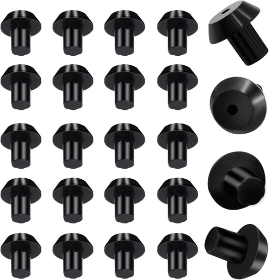 Beaquicy 24Pcs WB2K101 WB02T10461 Stove Grate Rubber Feet for GE Kenmore Range Burner Cooktop - Gas Stove Top Grate Feet Replacement - 3/16" Hole - Fits WB02K0101 AP2622260 PS241358