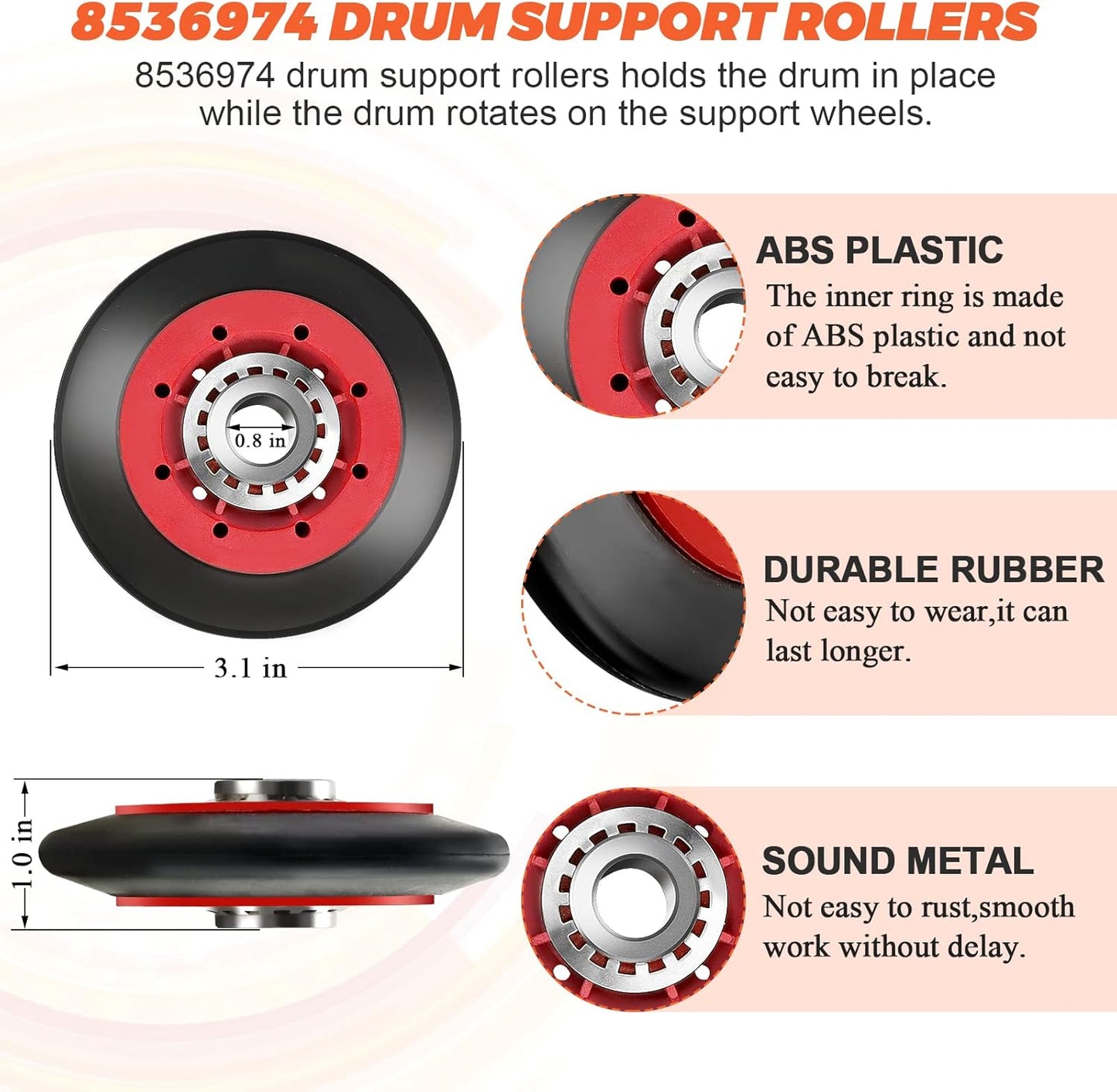 Beaquicy Dryer Maintenance Kit with Leveling Leg Foot and Idler Pulley - Compatible with AP4295805 and W10837240