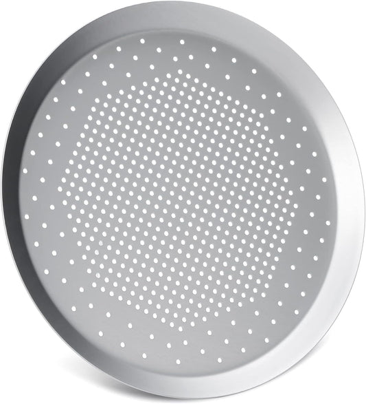 Beasea 10 Inch Pizza Pan with Holes - Heavy Duty Aluminum Alloy Pizza Crisper Tray for Oven Baking in Home Restaurant Kitchen
