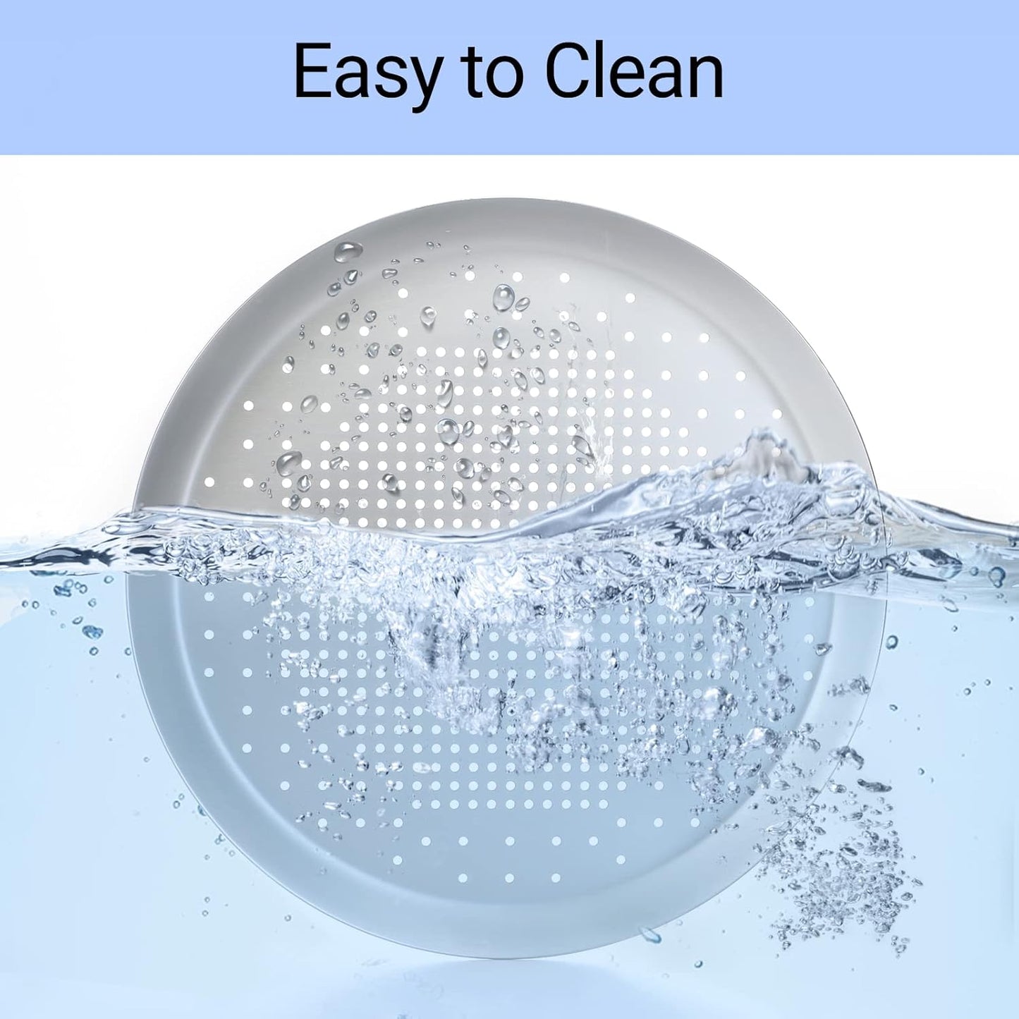 Beasea 10 Inch Pizza Pan with Holes - Heavy Duty Aluminum Alloy Pizza Crisper Tray for Oven Baking in Home Restaurant Kitchen