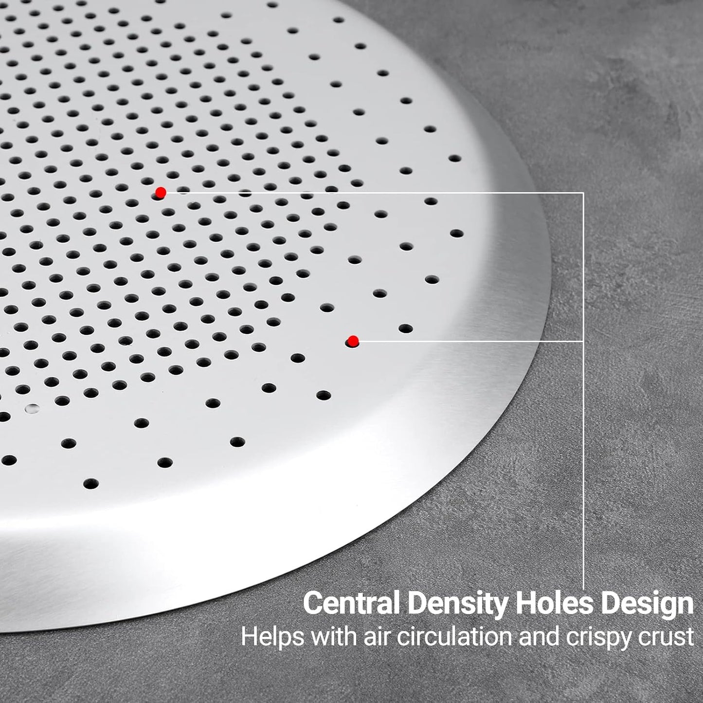 Beasea 10 Inch Pizza Pan with Holes - Heavy Duty Aluminum Alloy Pizza Crisper Tray for Oven Baking in Home Restaurant Kitchen