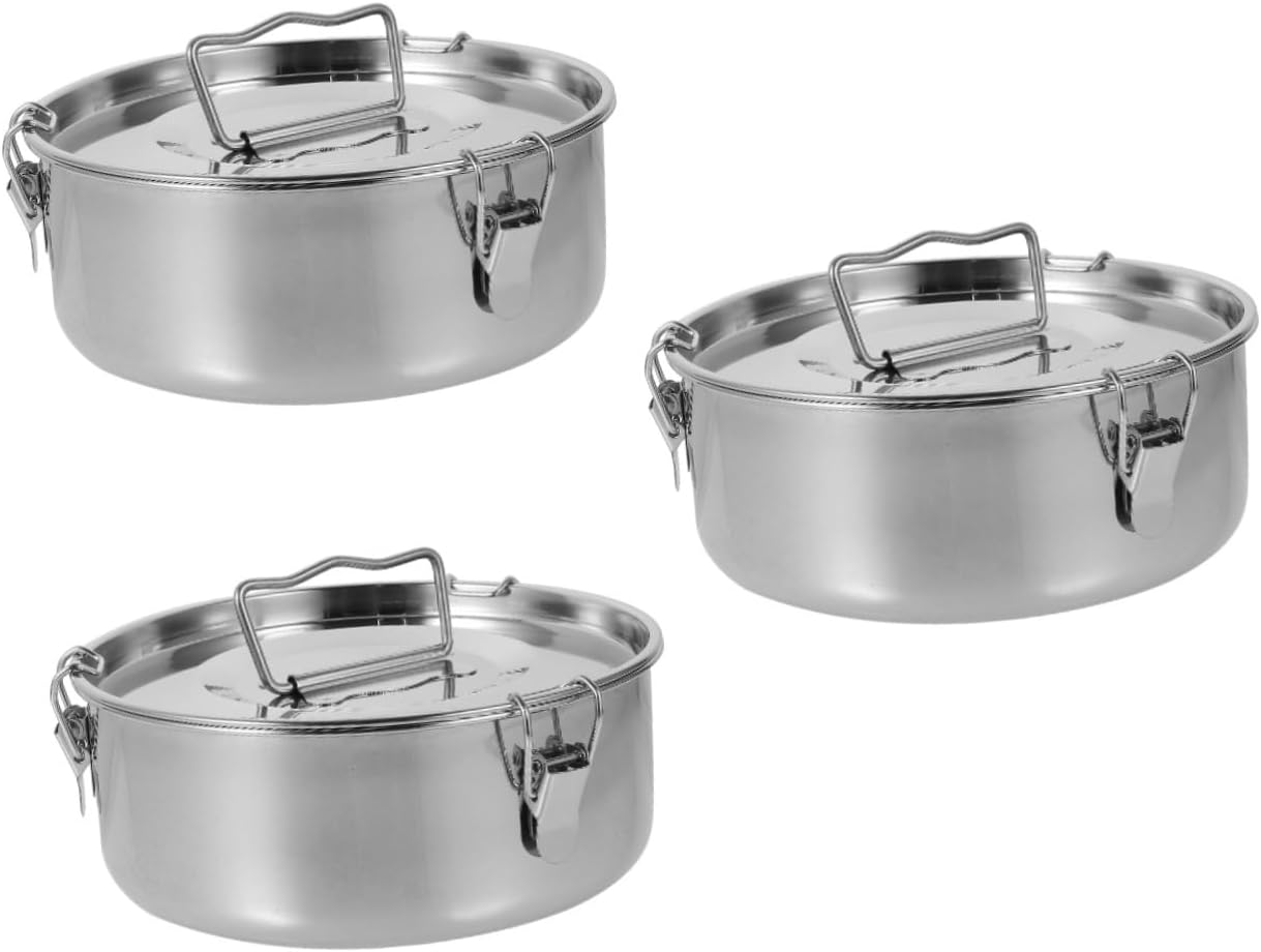 BEBEMOKO 3-Piece Stainless Steel Flan Mold Set for Baking, Pasta, and Steaming Pot Cooking