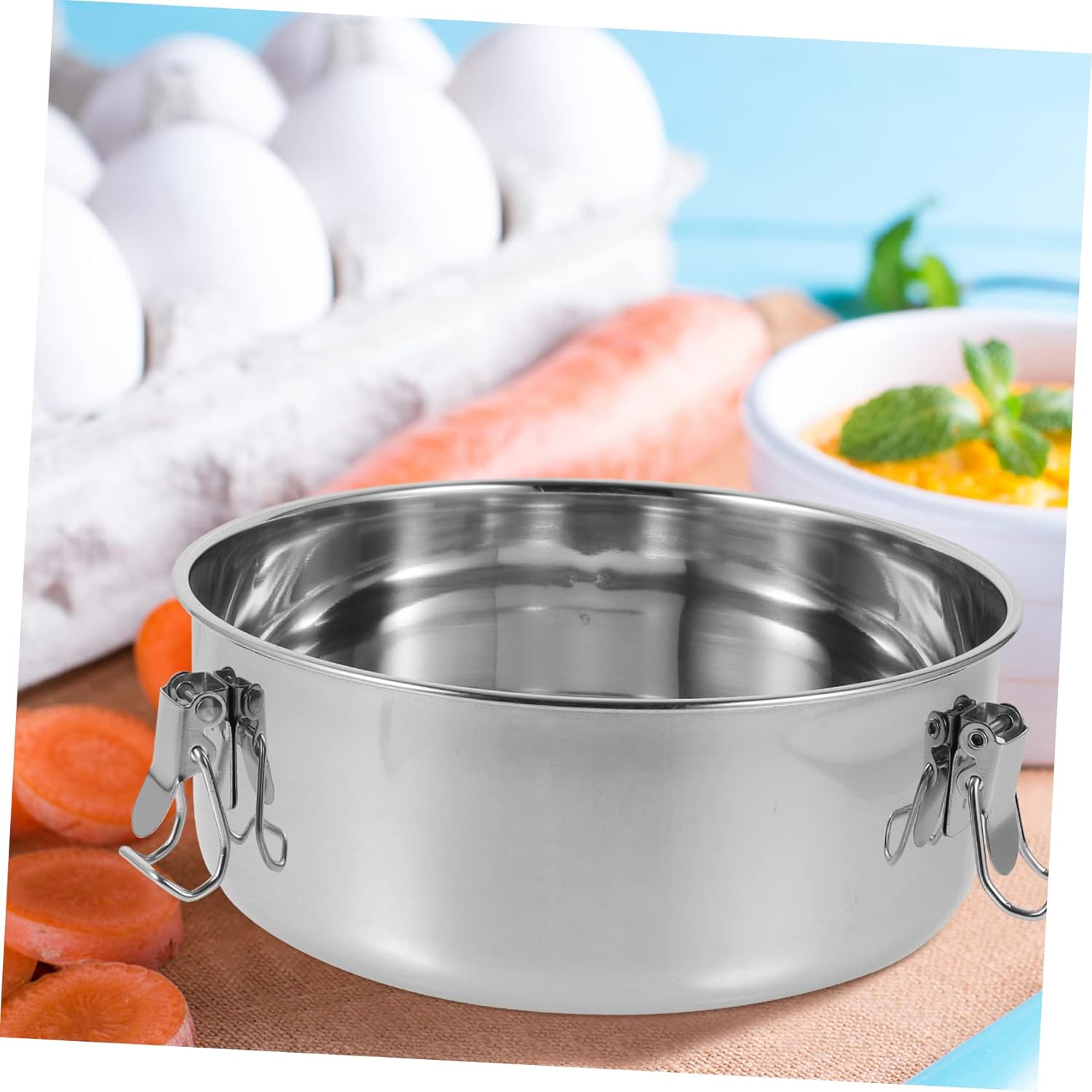 BEBEMOKO 3-Piece Stainless Steel Flan Mold Set for Baking, Pasta, and Steaming Pot Cooking