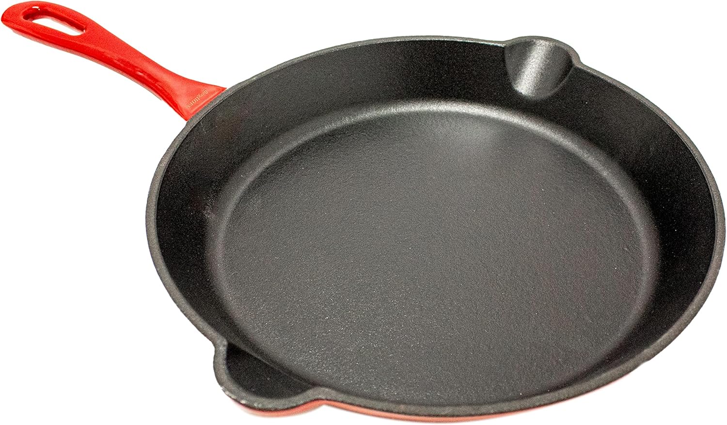 BergHOFF 2-Piece Enameled Cast Iron Cookware Set - 10" Fry Pan & Grill Pan, Induction Ready, Red, Oven Safe up to 400°F