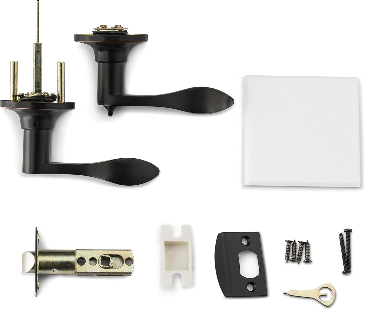 Berlin Modisch Privacy Lever Door Handle with Thumb Turn Lock - Oil Rubbed Bronze Finish - Bedroom/Bathroom - Reversible - Classic Series - WildKart