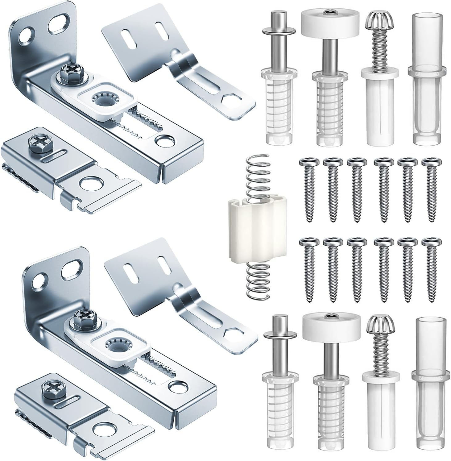 Bifold Door Hardware Kit for 7/8" to 1" Track - Installation and Repair Parts (2 Sets)