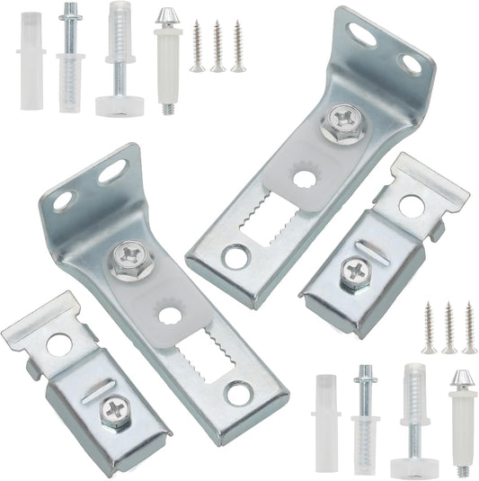 Bifold Door Hardware Repair Kit - 2 Pack for Sliding Closet Doors - Includes Pivot, Guides, Brackets - Replacement Set for Folding Pocket, Accordion, or Barn Doors - WildKart