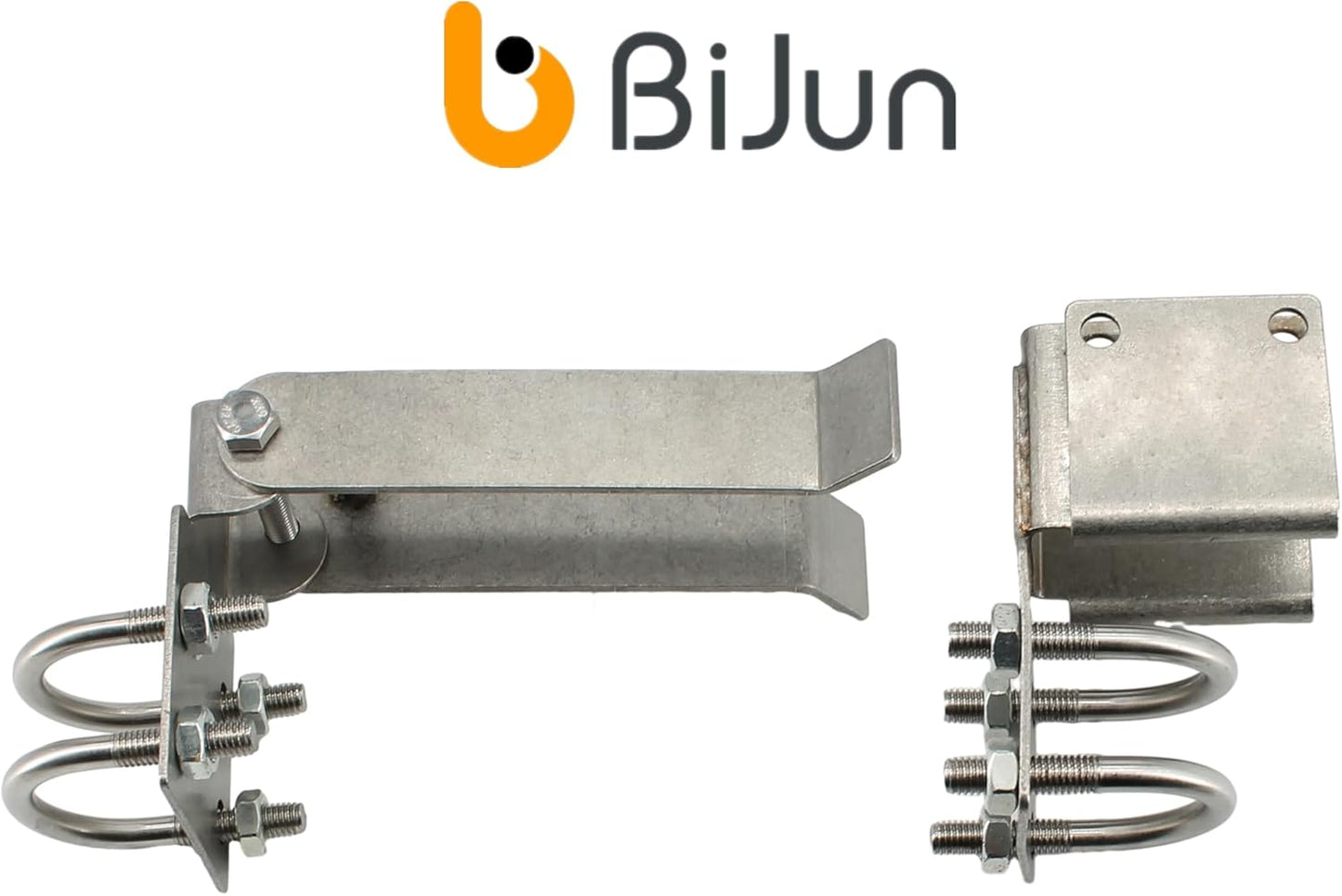 BiJun Double Gate Latch for 1-3/8" Chain Link Gates - Strong Arm Latches 2 Gates Together Without Drop Rod