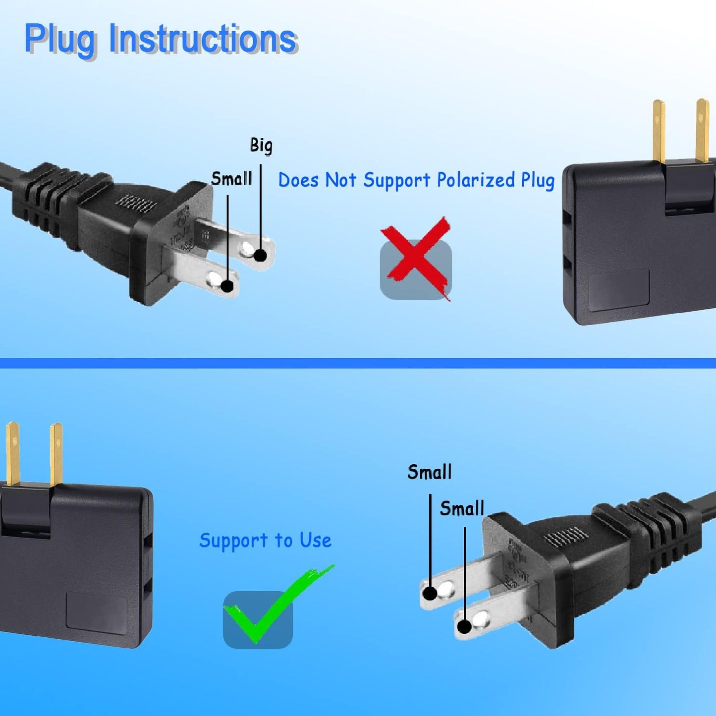 Black 2-Pack Mini Rotatable Swivel Outlet Adapter with Flat Wall Plug - Space Saving & Easy Install for Home, Office, Travel