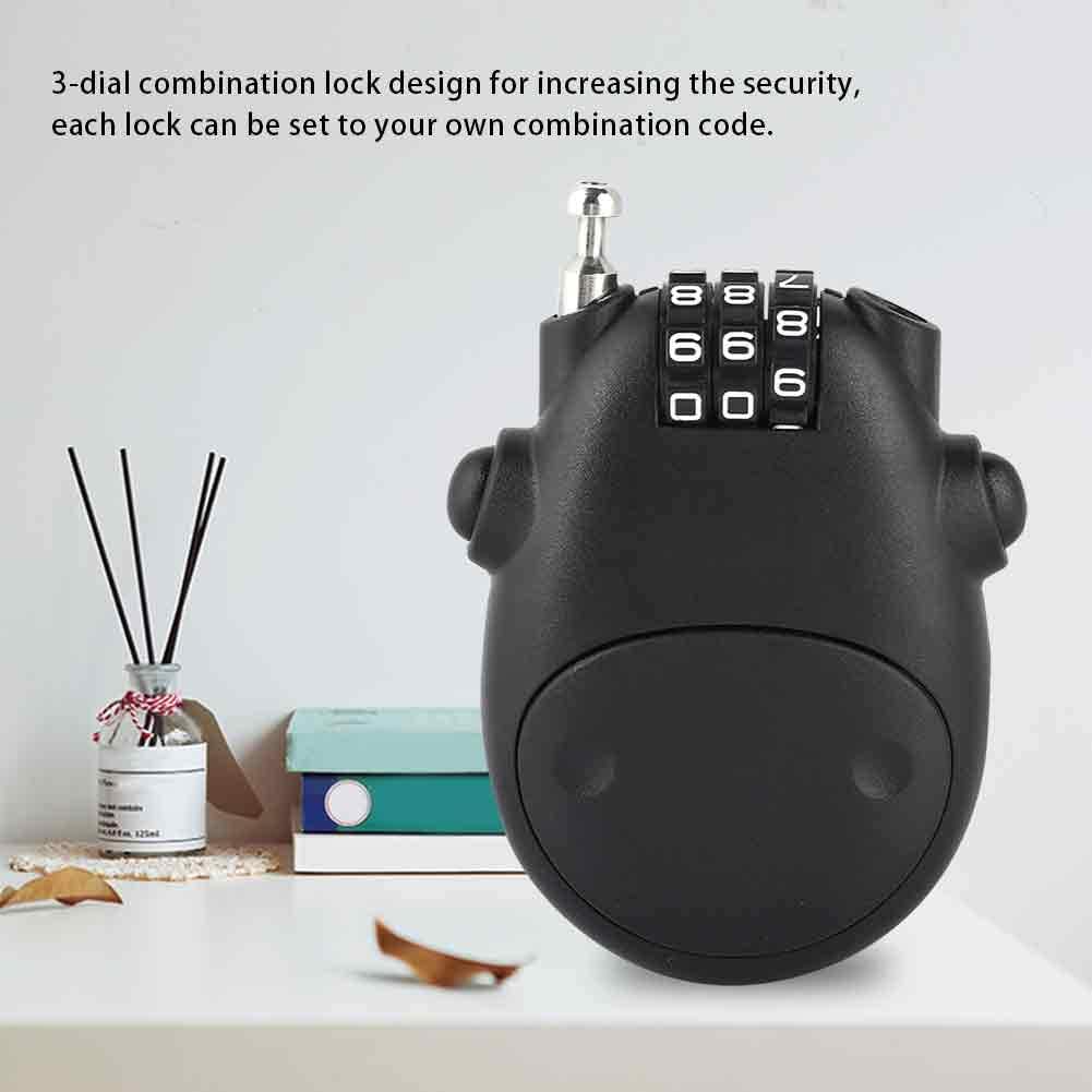 Black 3-Digit Code Combination Lock for Stroller - Secure Your Stroller with Password Protection