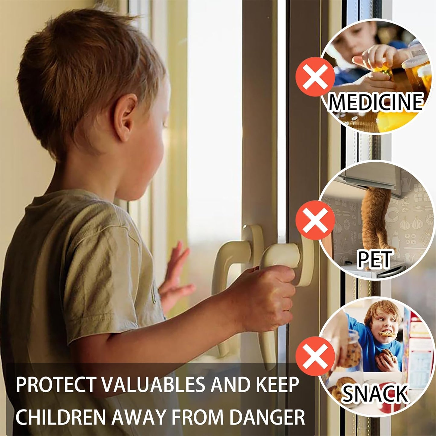 Black 3-Digit Combination Lock for Household Cabinets - Keyless Rotary Privacy Latch for Barn Doors, Mailboxes, and Office File Cabinets