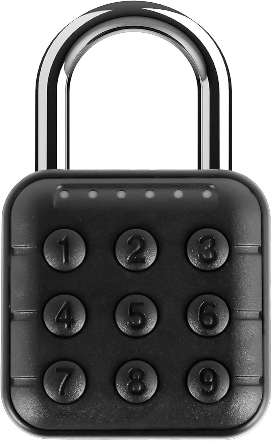 Black 6 Digit Combination Lock for Gym and School Lockers - Aluminum Alloy Digital Padlock for Secure Code Access - Push Button Security Padlock for Password Protection - WildKart