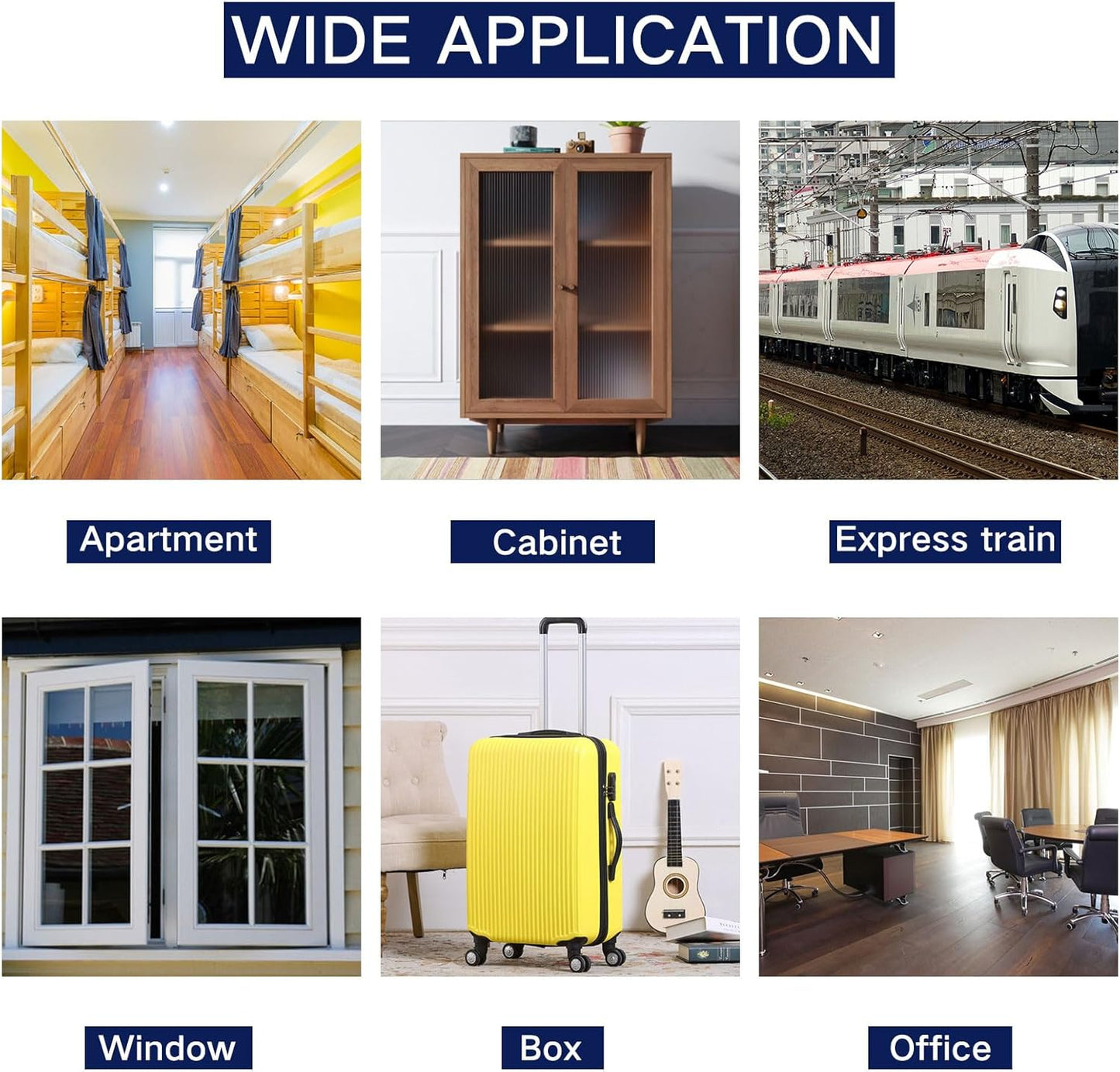 Black 6 Digit Combination Lock for Gym and School Lockers - Aluminum Alloy Digital Padlock for Secure Code Access - Push Button Security Padlock for Password Protection - WildKart