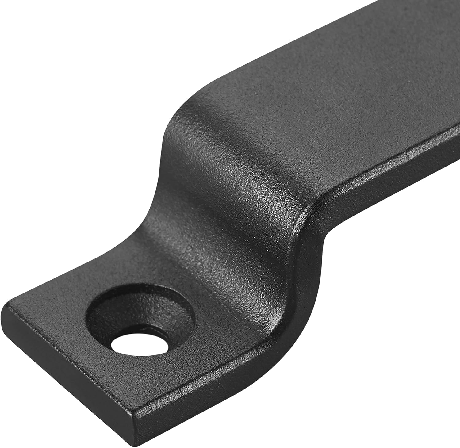 Black 6.42 inch Barn Door Handle Set (Pack of 2) - Pull Handle for Sliding Doors - Ideal for Gates, Cabinets, Closets, and Garages - Includes 2 Sets of Screws in Different Lengths