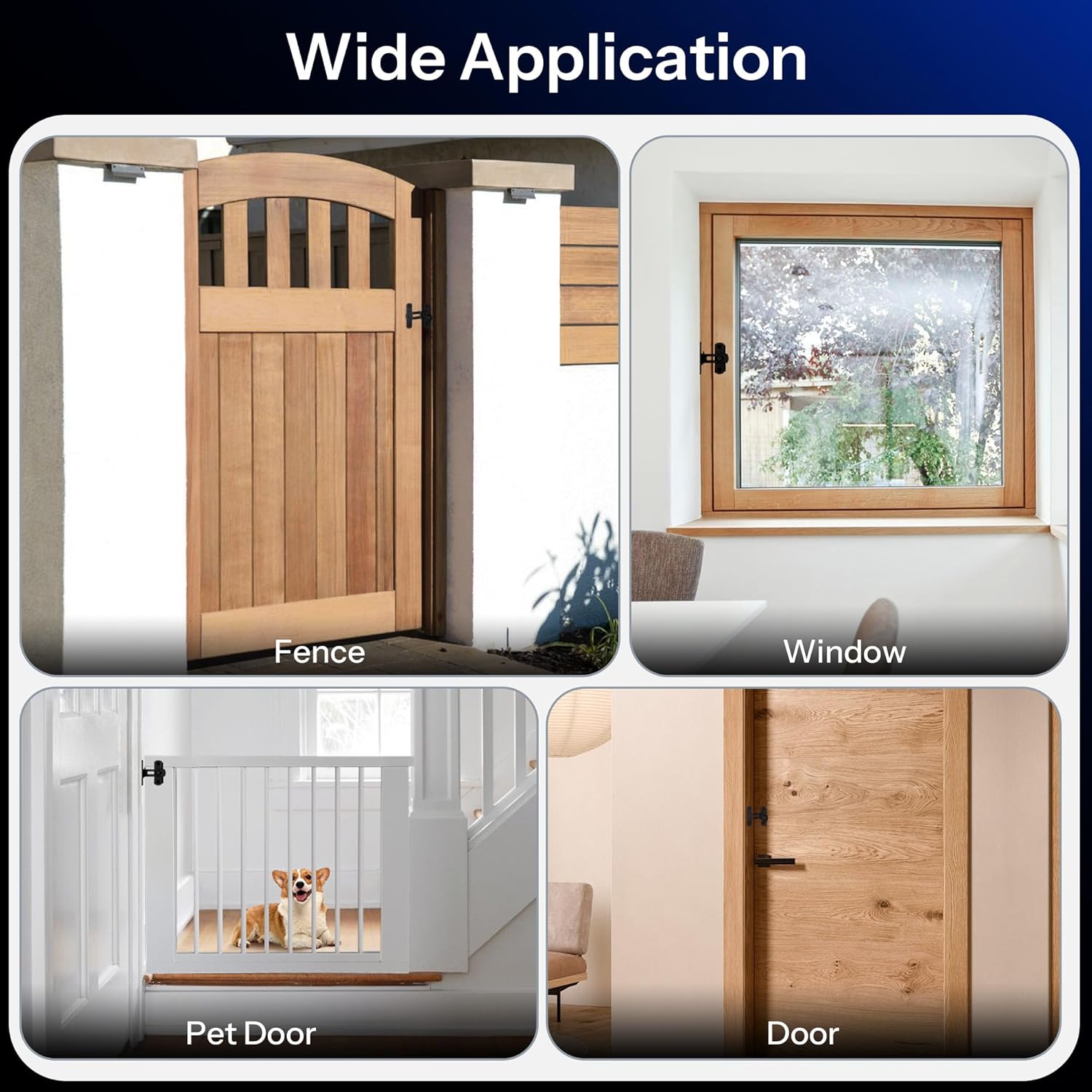 Black 90 Degree Flip Door Sliding Latch with Screws for Safety - Ideal for Barn, Window, Fence, Pet, Sliding Doors - Indoor/Outdoor