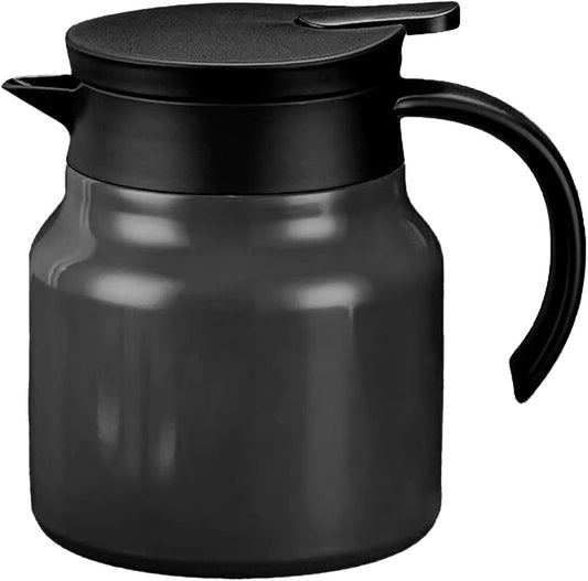 Black Agatige 1000ml Insulated Teapot with Detachable Water Carafe for Home - Tea Water Separation, Thermal Carafe