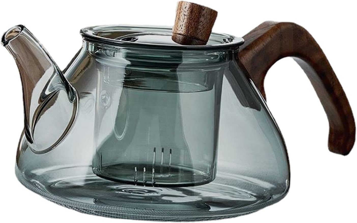 Black Borosilicate Glass Tea Kettle with Infuser Set - 9cm, Perfect for Hotels & Tea Brewers