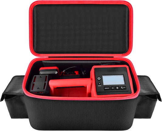 Black Carrying Bag for Milwaukee M18 Inflator 2848-20/2771-20 Air Compressor - Storage Case for 18V Battery - Compatible with Milwaukee Tools - Case Only