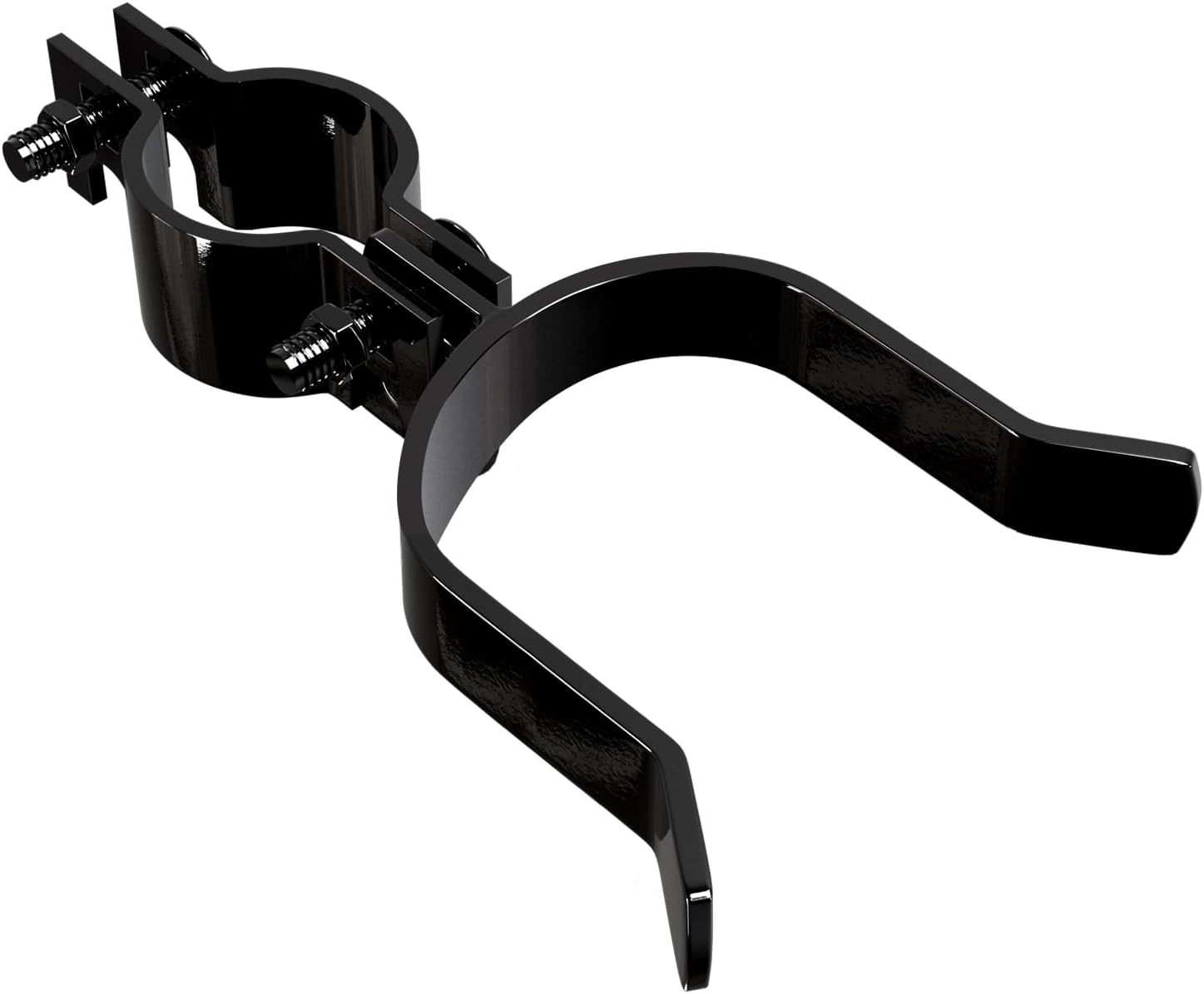 Black Chain Link Gate Latch 1-3/8" x 2-3/8" with Padlock Hole - 1 Piece