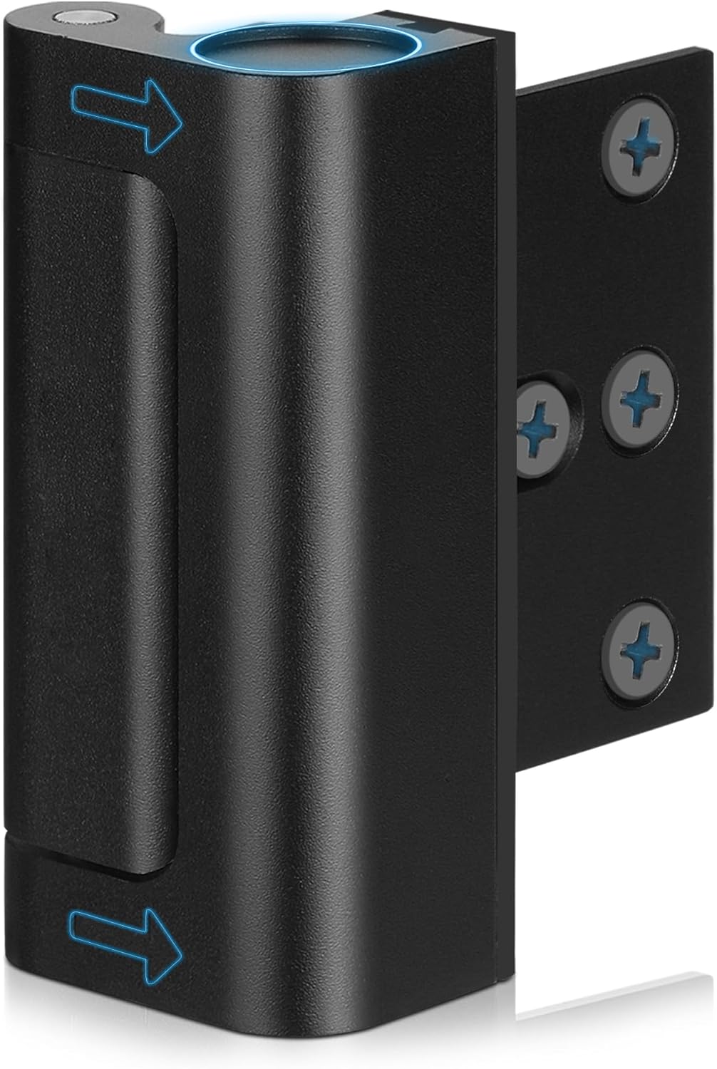 Black Childproof Door Reinforcement Lock for Enhanced Home Security and Privacy - 1 Pack