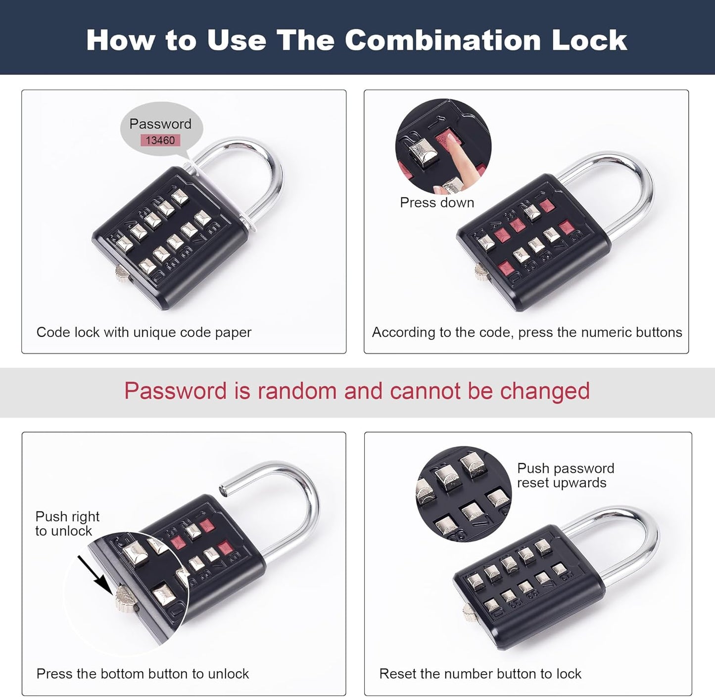 Black Door Knob Lockout Device with Padlock for Dementia Patients, Outdoor Water Faucet Lock Cover for Hose Bib, Propane Tank, Water Spigot - WildKart
