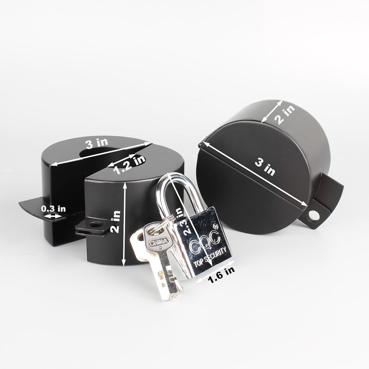 Black Door Knob Lockout Device with Padlock for Safety - Ideal for Children, Elderly, and Dementia Patients