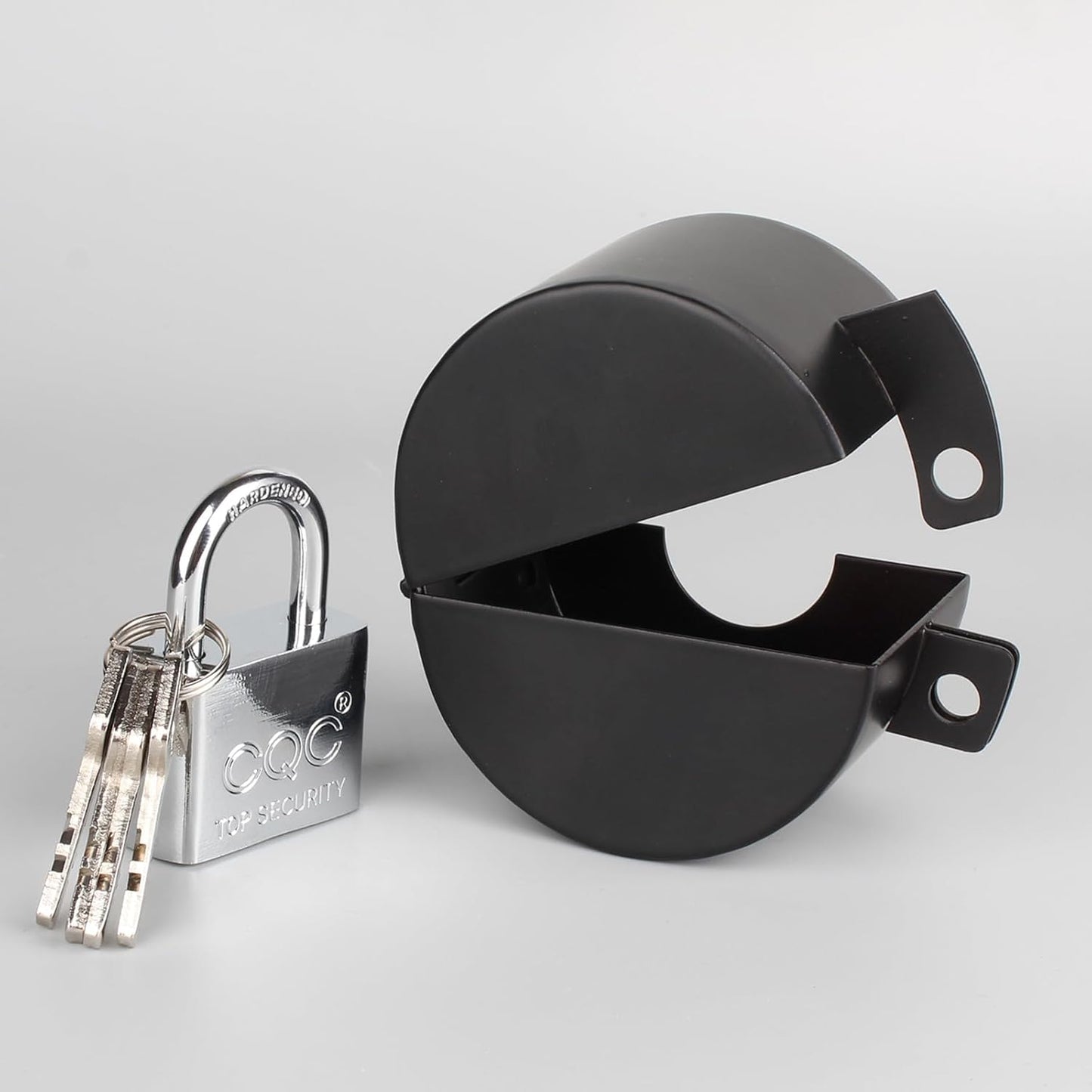 Black Door Knob Lockout Device with Padlock for Safety - Ideal for Children, Elderly, and Dementia Patients