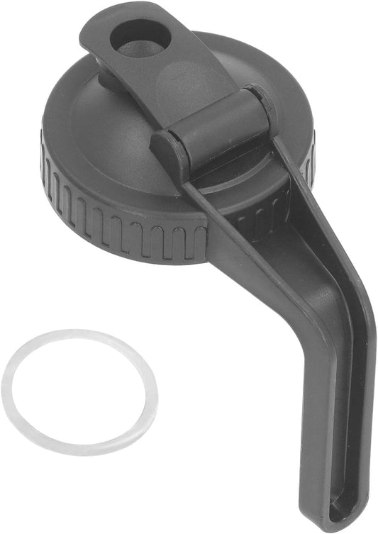 Black Flip Cap Lid with Handle for Mason Jars - Vitdipy Pour Spout Lid, 70mm Wide Mouth Plastic Sealing Lid