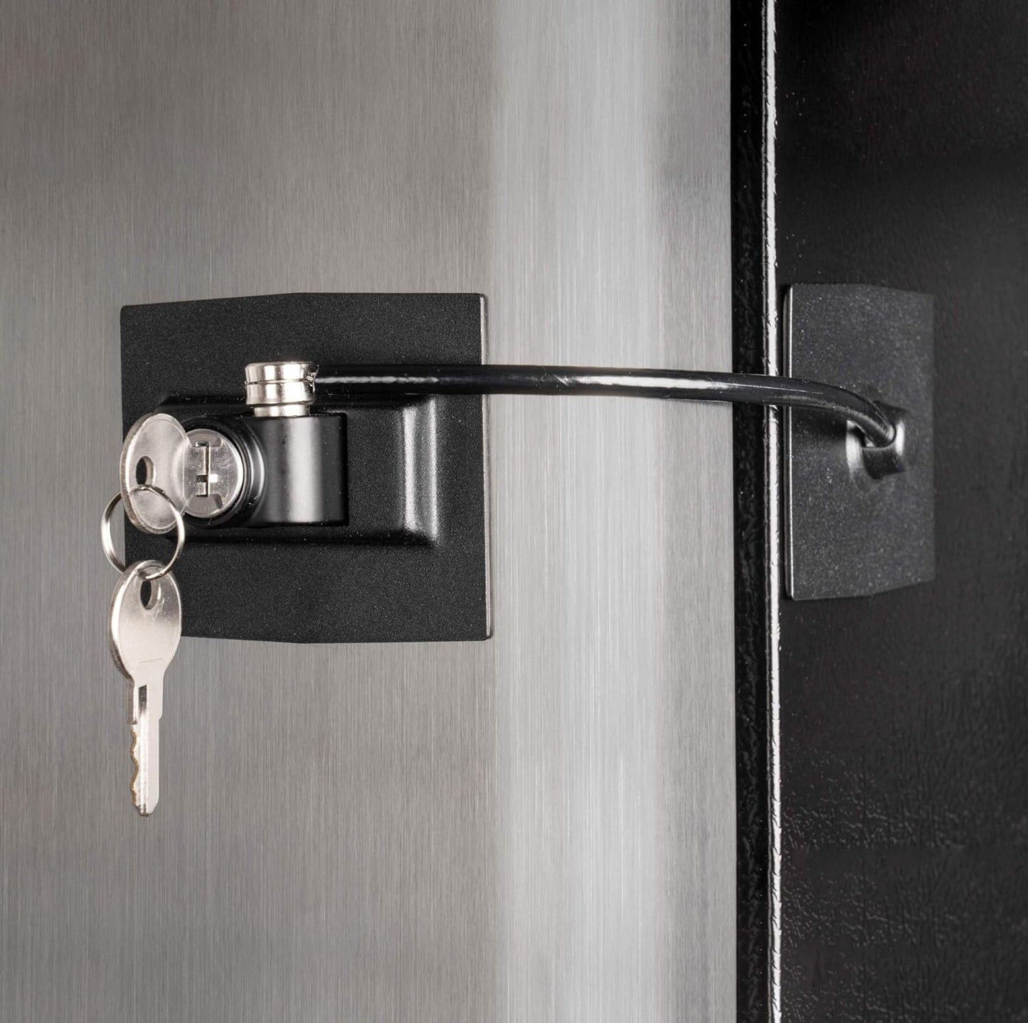 Black Guardianite Premium Refrigerator Lock with Keyed Built-in Lock - Secure Your Fridge with Ease!