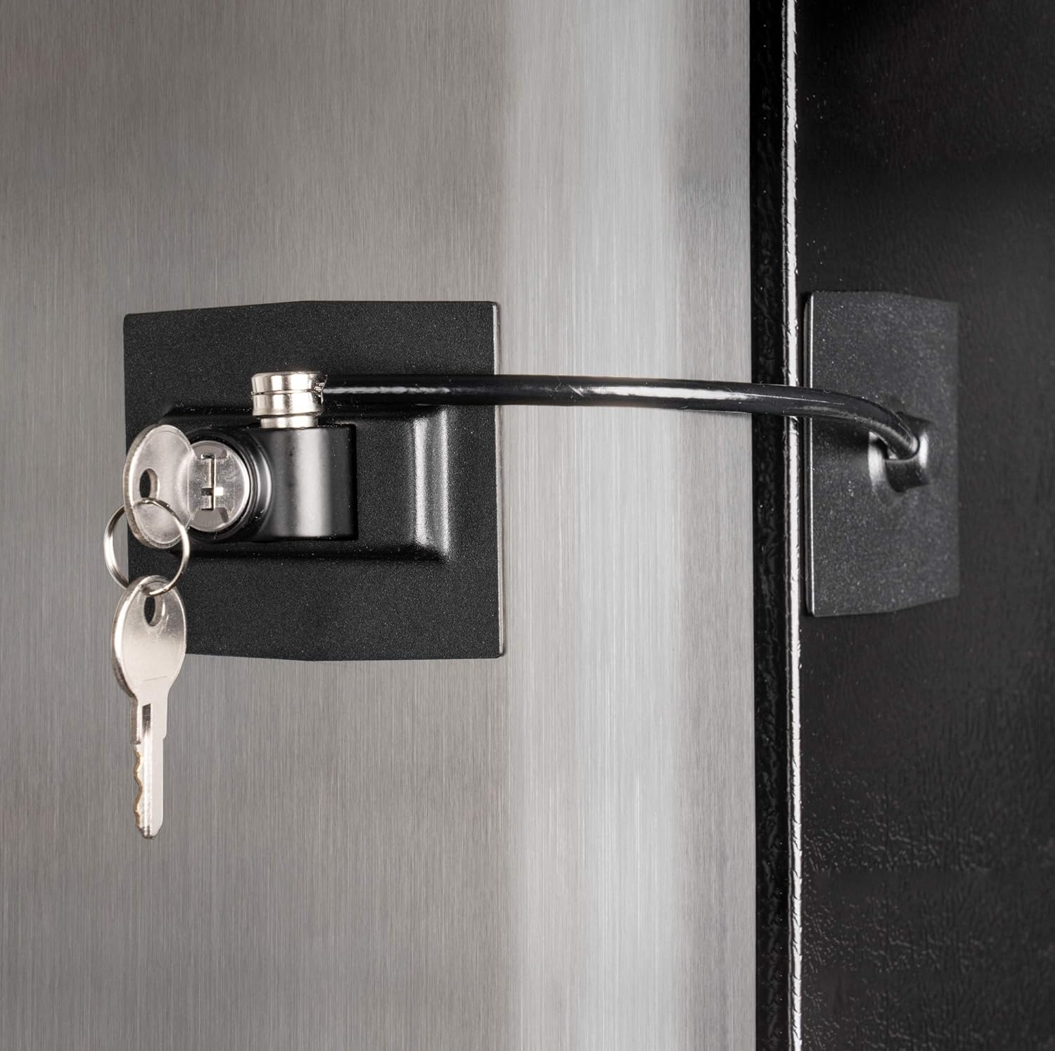 Black Guardianite Premium Refrigerator Lock with Keyed Built-in Lock - Secure Your Fridge with Ease!