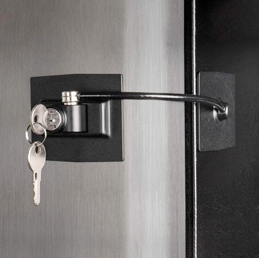 Black Guardianite Premium Refrigerator Lock with Keyed Built-in Lock - Secure Your Fridge with Ease!