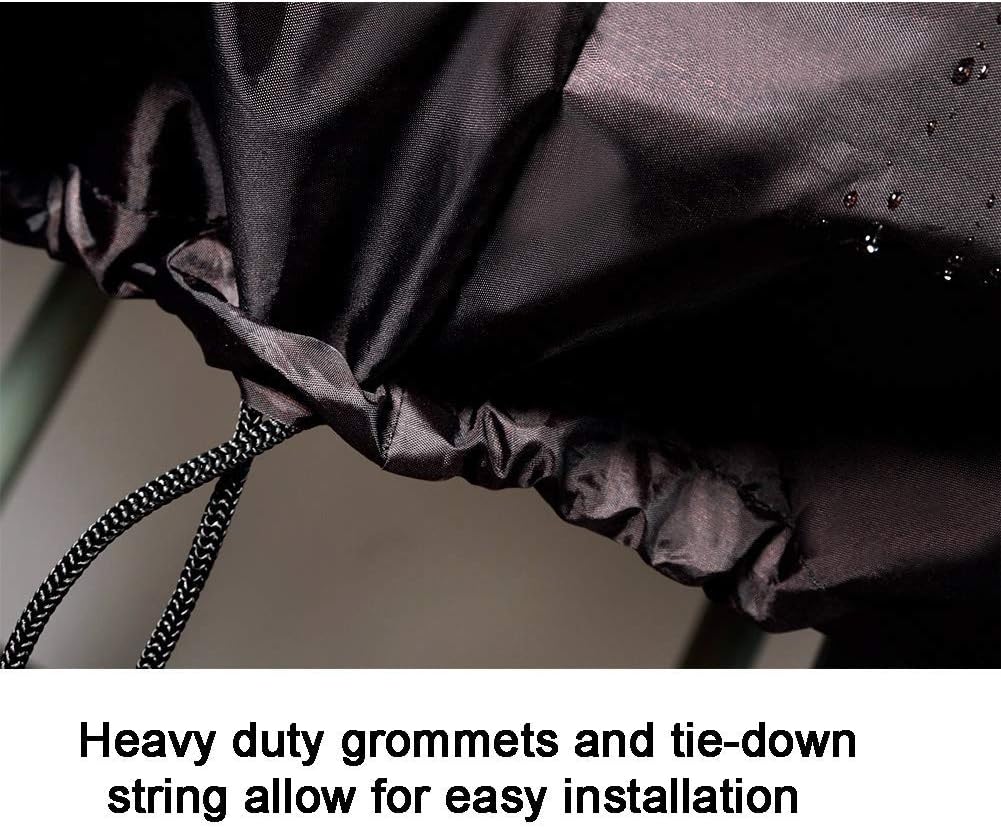 Black Heavy Duty Water Resistant Oxford Turbine Roof Vent Cover (20"x20") with Hem Drawstring