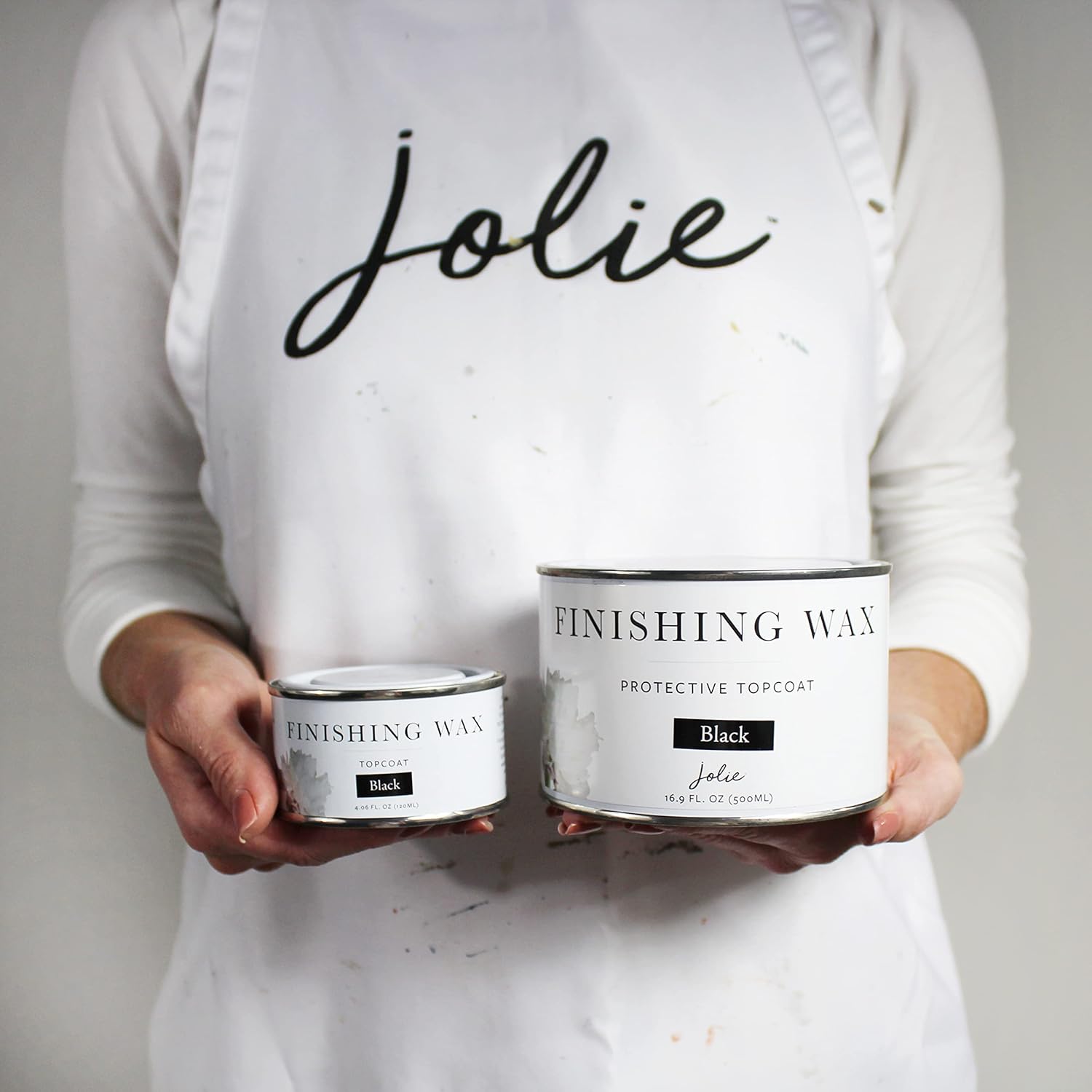 Black Jolie Finishing Wax for Interior Furniture, Cabinets, Walls, and Decor - 120 ml - Odor-Free and Non-Hazardous