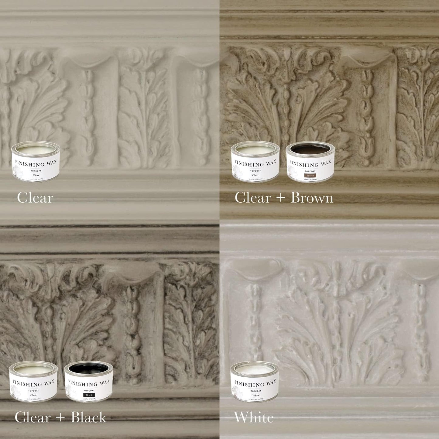 Black Jolie Finishing Wax for Interior Furniture, Cabinets, Walls, and Decor - 120 ml - Odor-Free and Non-Hazardous