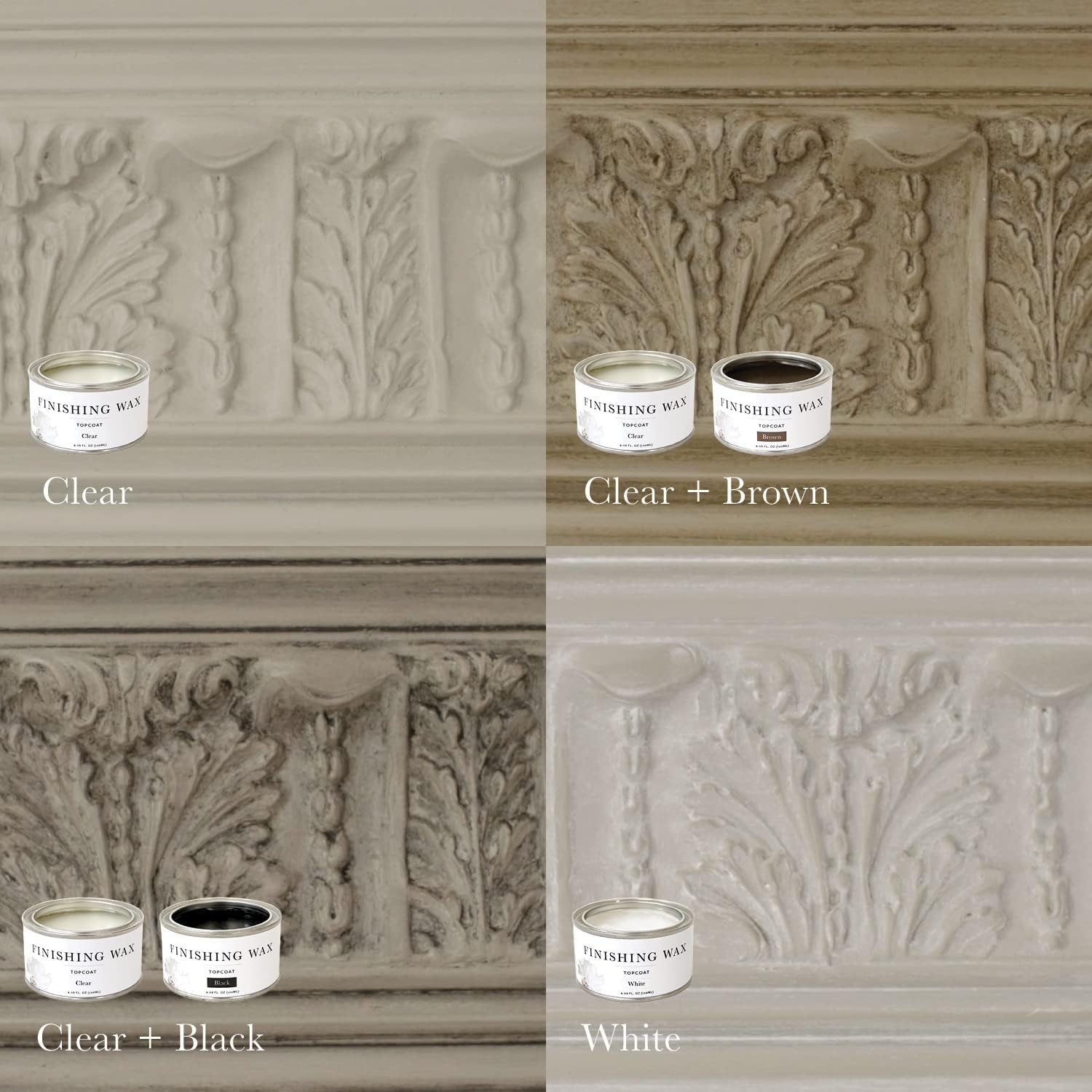 Black Jolie Finishing Wax for Interior Furniture, Cabinets, Walls, and Decor - 120 ml - Odor-Free and Non-Hazardous