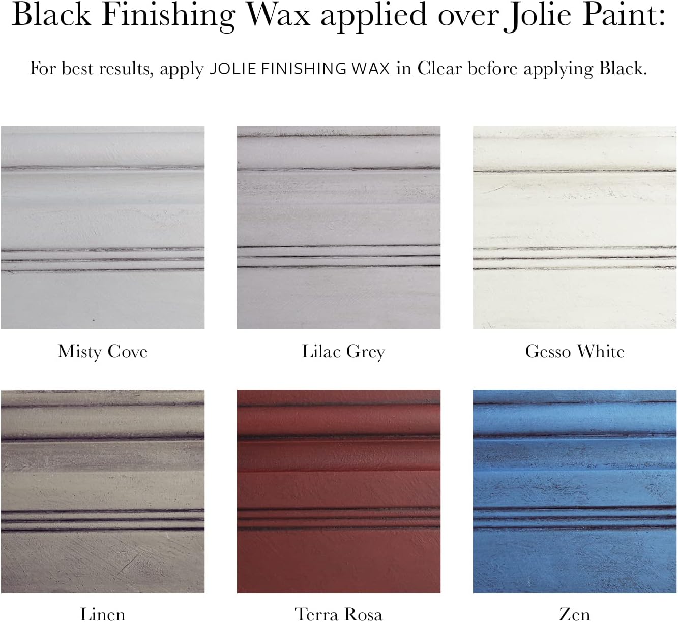 Black Jolie Finishing Wax for Interior Furniture, Cabinets, Walls, and Decor - 120 ml - Odor-Free and Non-Hazardous