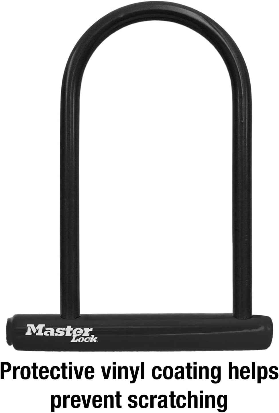 Black Master Lock Bike U-Lock with Key - Standard Size Anti-Theft Lock for Bicycles and Outdoor Equipment - WildKart