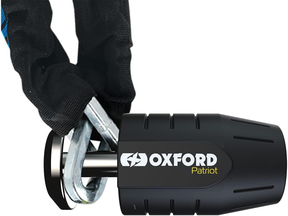Black Oxford Patriot 14mm Padlock with BOM Technology - Heavy Duty Security Lock for Outdoor Use