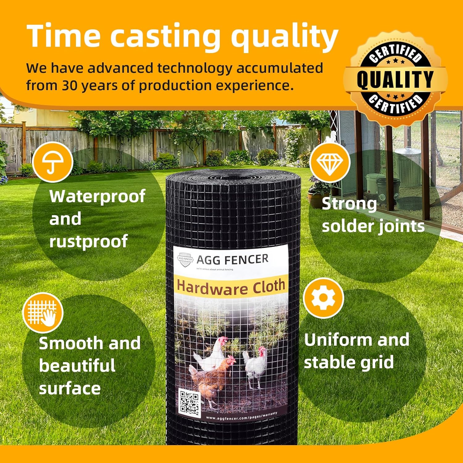 Black PVC Coated Hardware Cloth 1/2 inch Wire Mesh Fence Roll - 16in x 10ft - 19Ga Vinyl Coated Chicken Wire Fencing for Garden and Home Improvement - WildKart