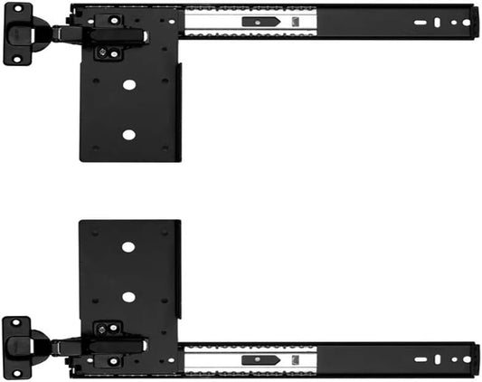 Black Self-Closing Inset Pivot Door Slide Hardware Kit - Knape & Vogt KV, 22 1/8 - WildKart