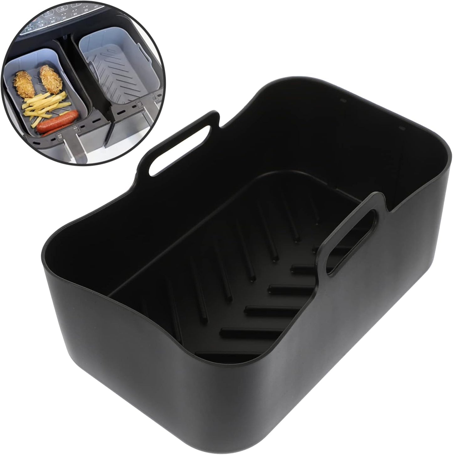 Black Silicone Mat Liner for Air Fryers, Microwaves, and Ovens - Non-Stick Baking Mat for Kitchen Cookware