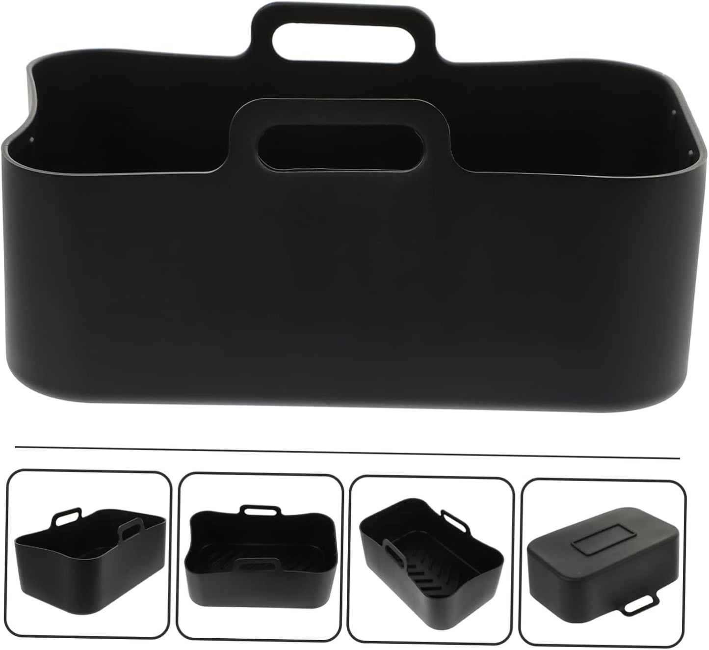 Black Silicone Mat Liner for Air Fryers, Microwaves, and Ovens - Non-Stick Baking Mat for Kitchen Cookware