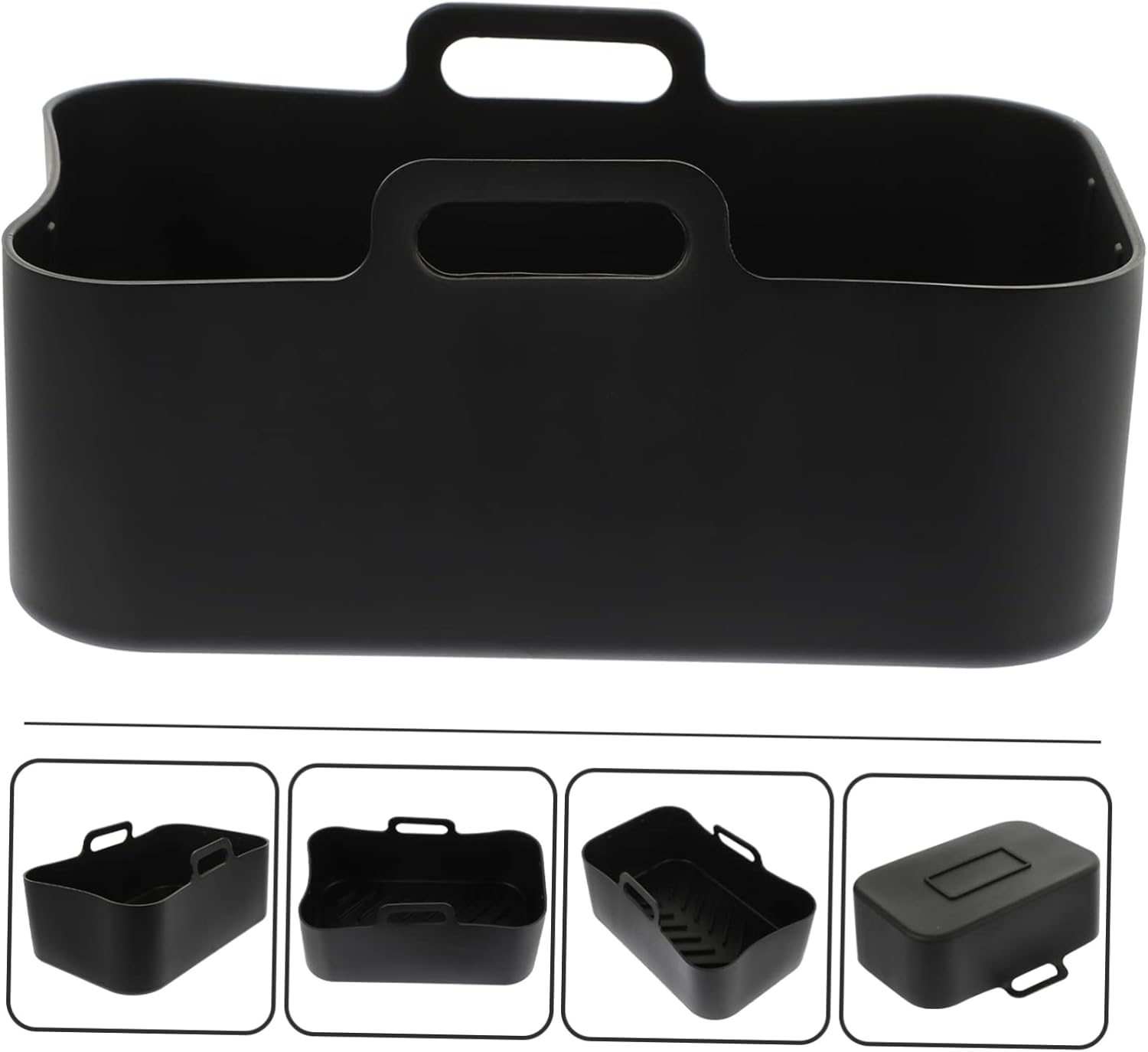Black Silicone Mat Liner for Air Fryers, Microwaves, and Ovens - Non-Stick Baking Mat for Kitchen Cookware